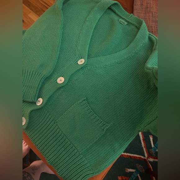 Babaa no16 Cardigan, Wild Fern EUC - Picture 2 of 4